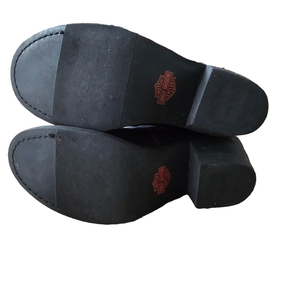 Harley Davidson Heights Black Leather Motorcycle Boots Women's, Metal, Size 8.5 - Picture 5 of 14